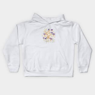 Flowerbed cat Kids Hoodie